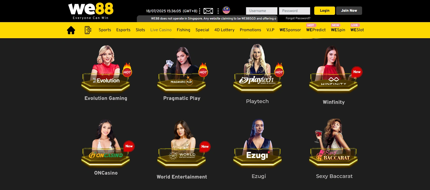 WE888 Casino Features and Benefits 